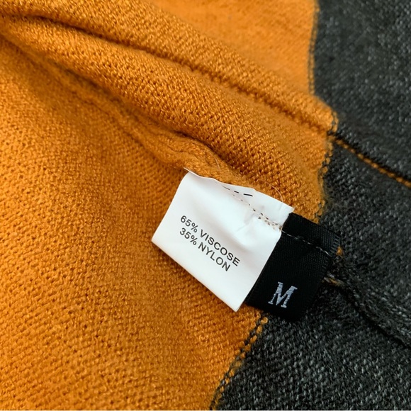 Amazon Women's Striped Cardigan Sweater Color Block Knit Open Front Long Sleeve - Picture 3 of 7